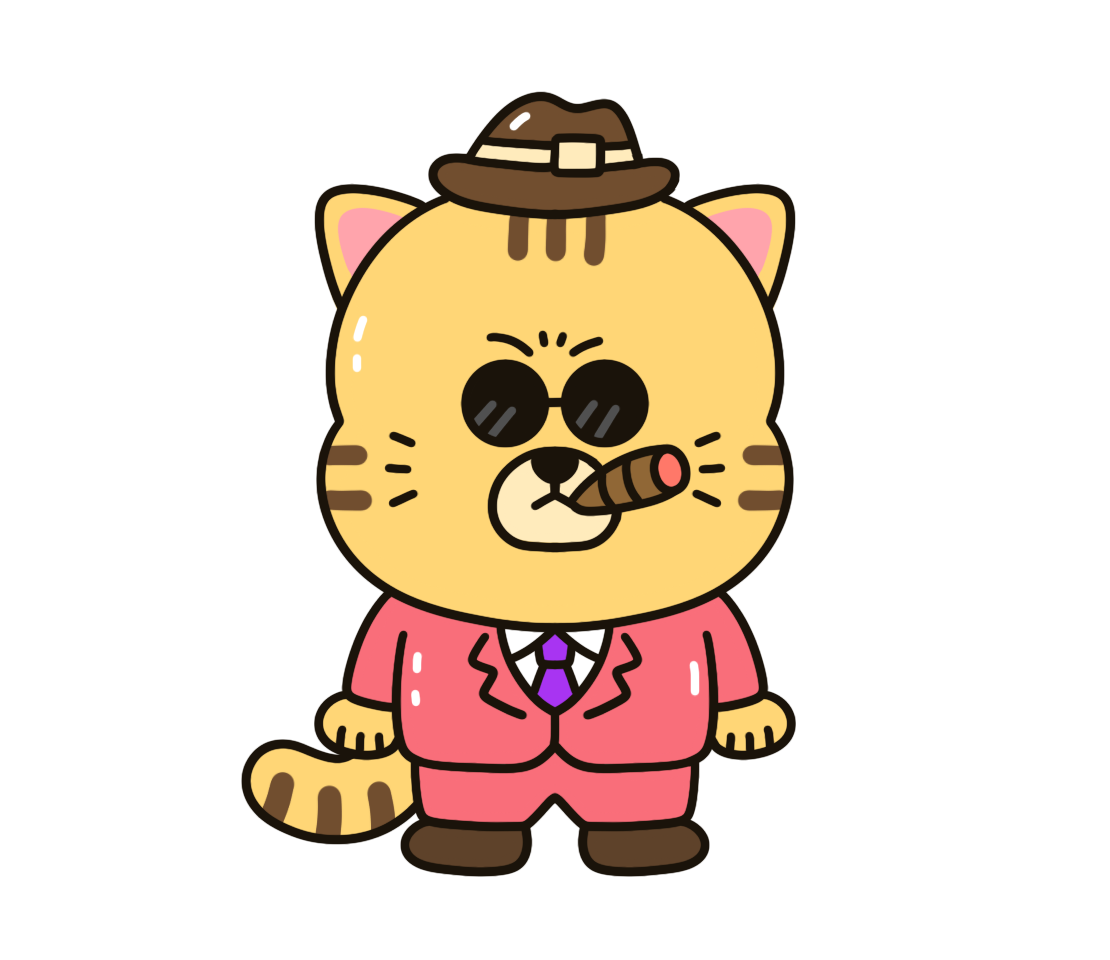 ボス猫のイラスト