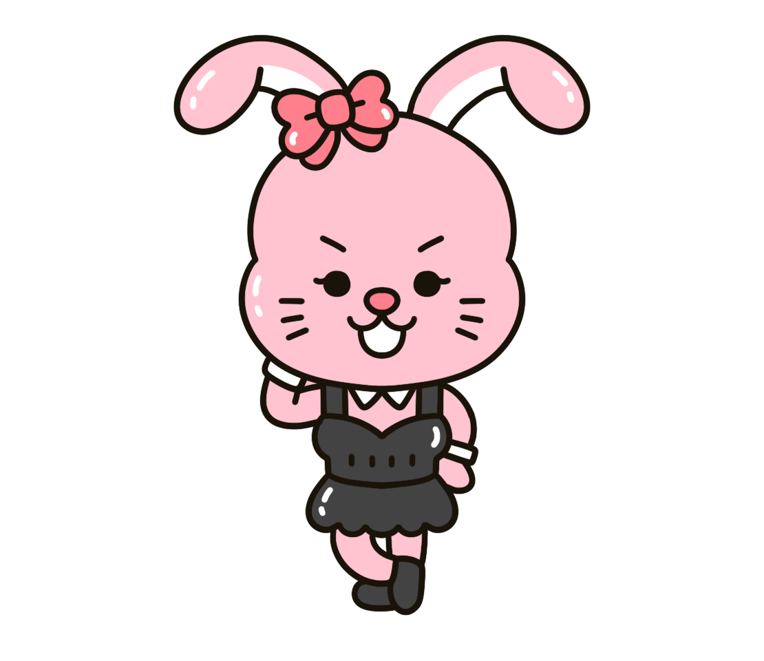 ちゃっかりうさぎのイラスト